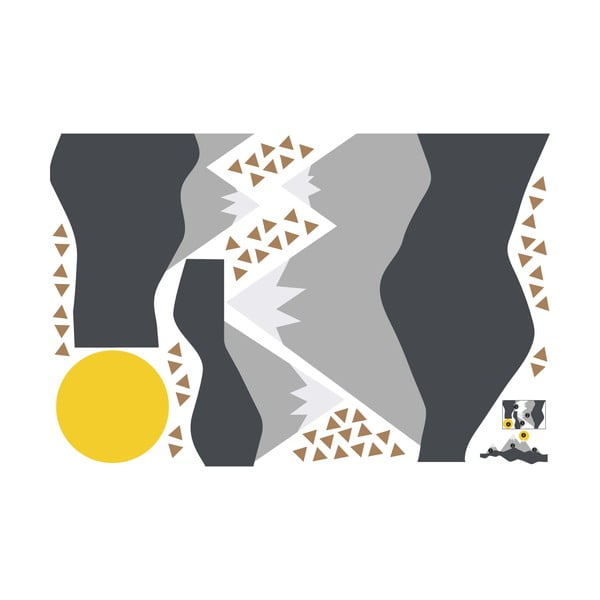 Naklejka ścienna Ambiance Giant Kid Sticker Scandinavian Mountains Nordika-image-2