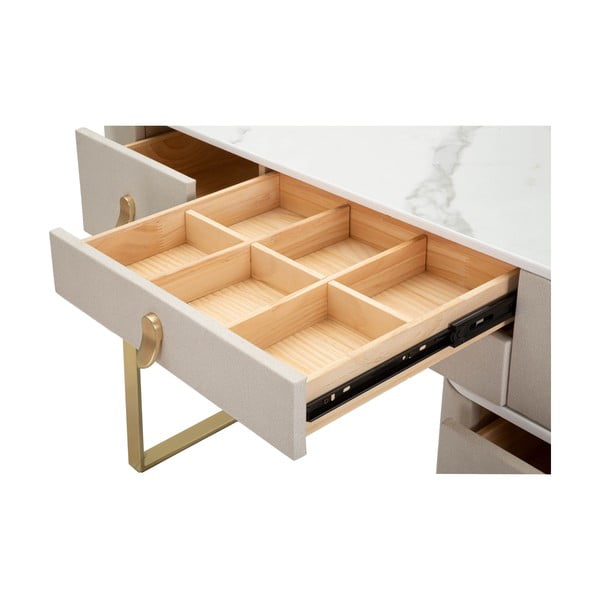 Konsola w beżowo-złotym kolorze 40x120 cm Beauty – Mauro Ferretti-image-1