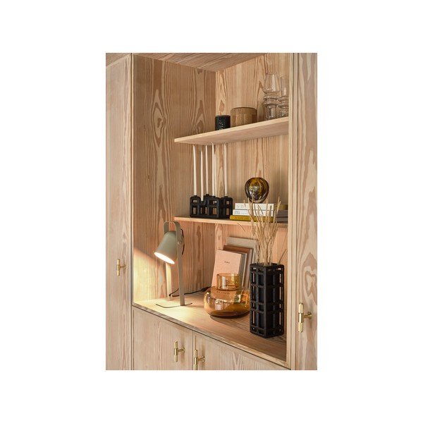 Czarny ręcznie wykonany wazon z żywicy polimerowej (wysokość 30 cm) Lyst – Villa Collection-image-4