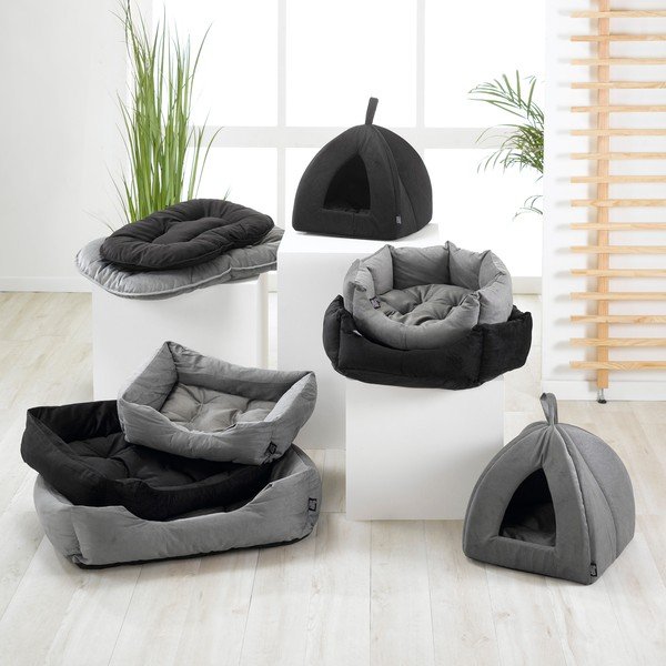 Czarne legowisko dla psów ø 60 cm – Love Story-image-2