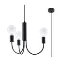Czarna lampa wisząca ø 45 cm Karim – Sollux