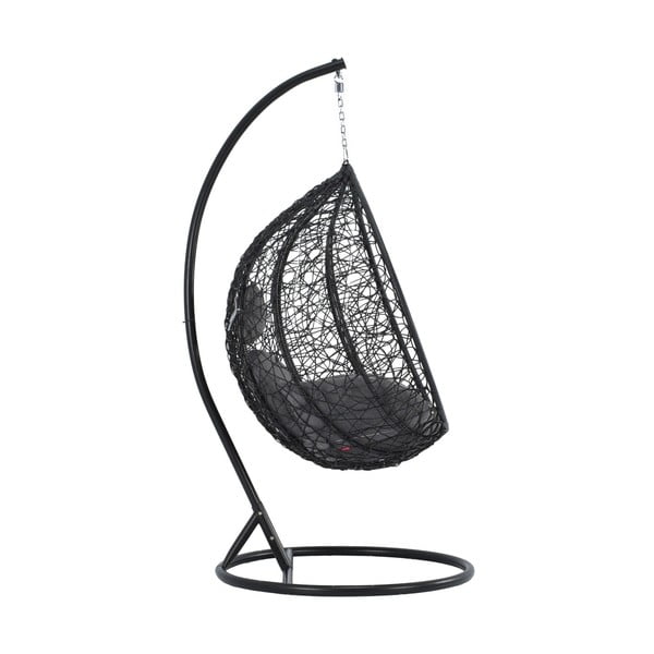 Ciemnoszary fotel wiszący ze sztucznego rattanu Bonami Selection Noela-image-2