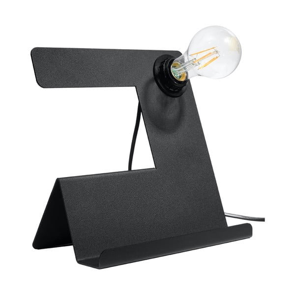 Czarna lampa stołowa (wysokość 24 cm) Gabriel – Nice Lamps