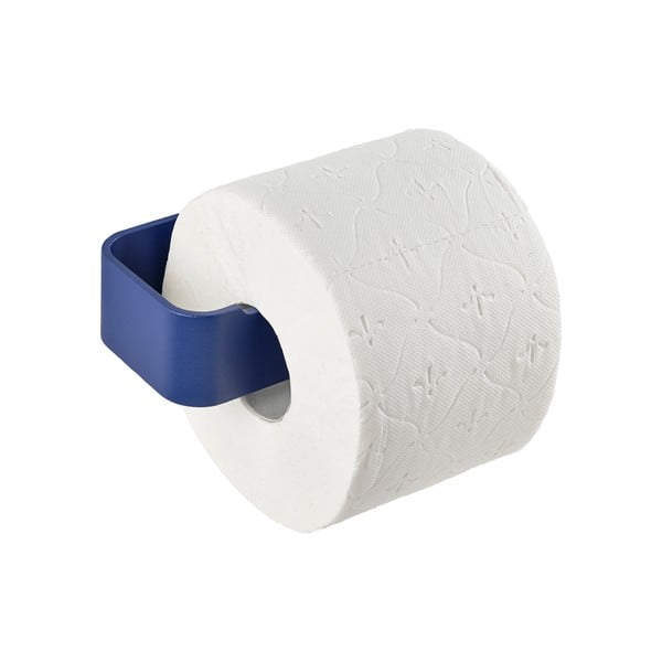 Niebieski ścienny metalowy uchwyt na papier toaletowy Ume – Zone