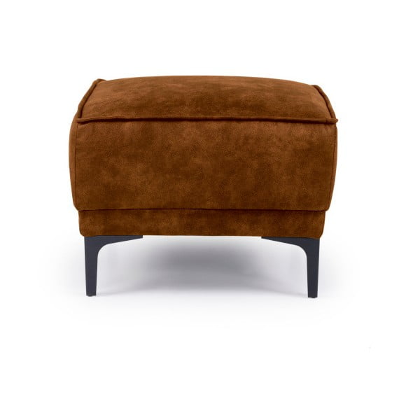 Koniakowy puf z imitacji skóry Copenhagen – Scandic
