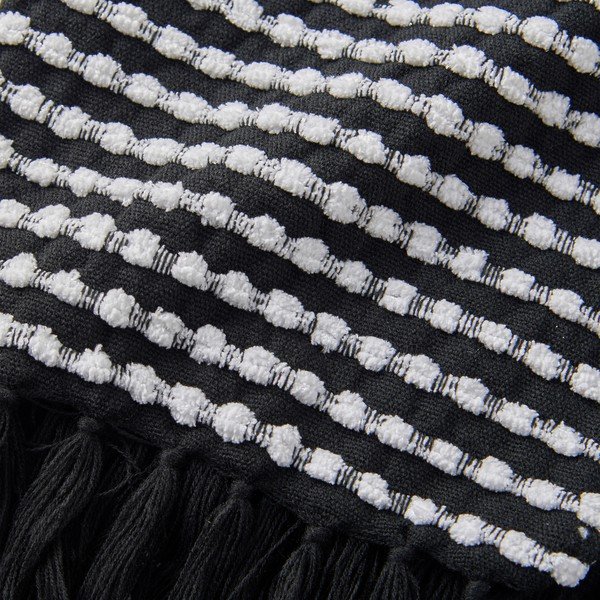 Czarny koc 125x150 cm Stab Stitch – Catherine Lansfield-image-2