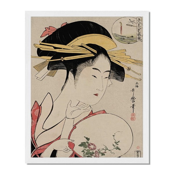 Obraz w ramie Liv Corday Asian Utamaro, 40x50 cm