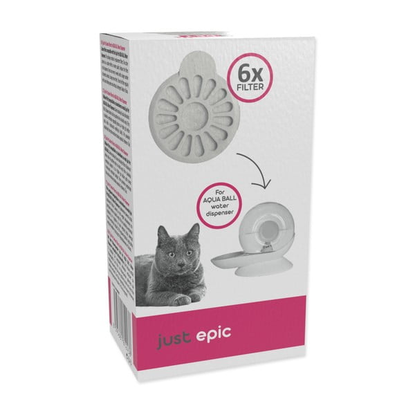 Filtry do poidełka fontanny 6 szt. dla kotów Epic Pet Aqua Ball – Plaček Pet Products