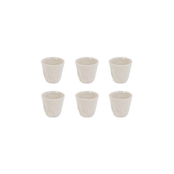 Zestaw 6 białych kubków Kaleidos Miami Espresso