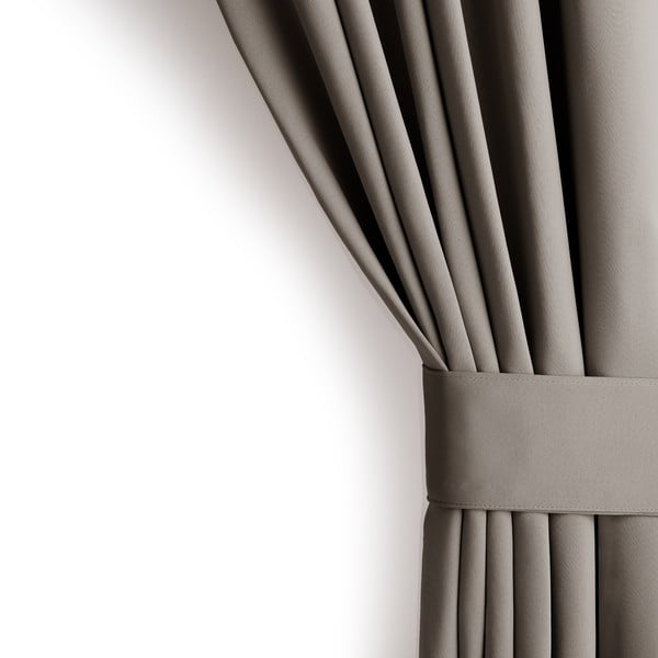 Szarobeżowa zasłona częściowo zaciemniająca (dimout) 140x270 cm Kierra – Restilo-image-4