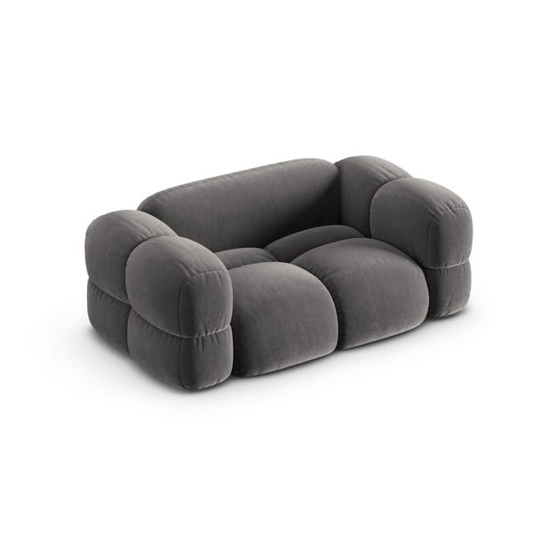 Szara aksamitna sofa 180 cm Loretto – Cosmopolitan Design-image-3
