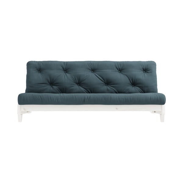 Sofa rozkładana z niebieskozielonym pokryciem Karup Design Fresh White/Petrol Blue