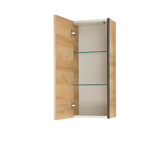 Wisząca szafka łazienkowa w dekorze dębu w naturalnym kolorze 70x30 cm Quickset 395 – Pelipal-image-2