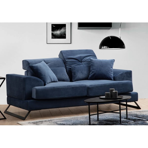 Niebieska sofa 185 cm Frido – Balcab Home-image-1