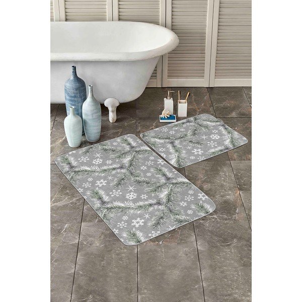 Szare dywaniki łazienkowe zestaw 2 szt. 60x100 cm – Mila Home-image-3
