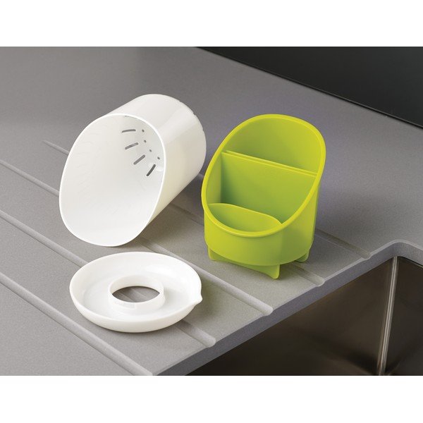 Biało-zielony ociekacz na sztućce i przybory kuchenne Joseph Joseph Dock-image-4