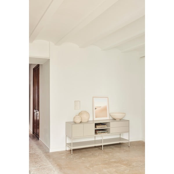 Kremowa szafka pod TV 175x74x45 cm Platt – Teulat-image-2