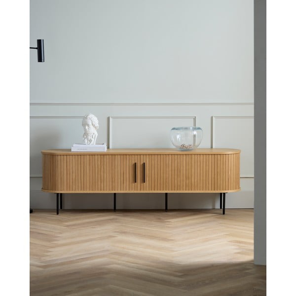 Szafka pod TV w dekorze dębu 56x180 cm Nola – Unique Furniture-image-1