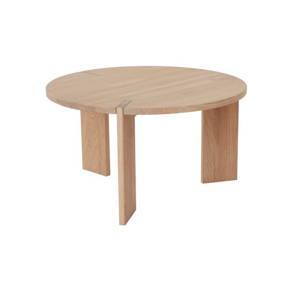 Okrągły stolik z litego drewna dębowego w naturalnym kolorze ø 65 cm Oy – OYOY Living Design