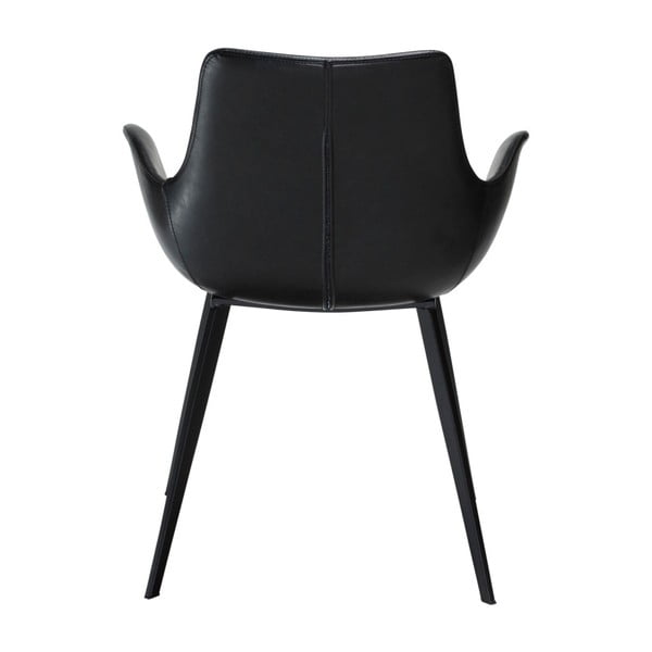 Czarne krzesło ze skóry ekologicznej z podłokietnikami DAN-FORM Denmark Hype-image-2