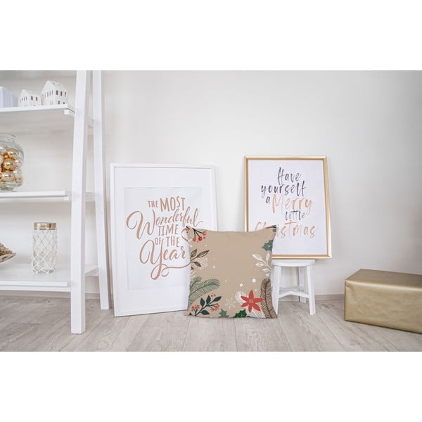 Świąteczna poduszka z poszewką z bawełny Butter Kings Branches, 45x45-image-2