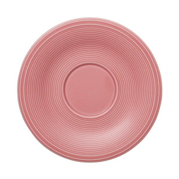 Różowy porcelanowy spodek Like by Villeroy & Boch Group, 15,5 cm
