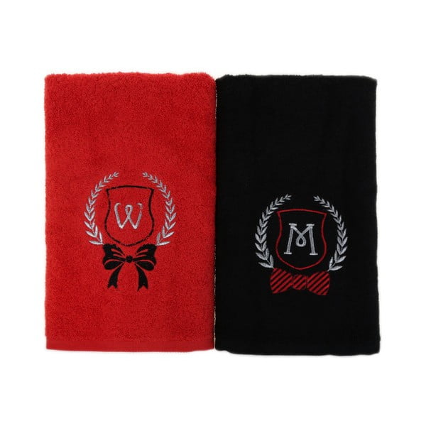 Zestaw 2 ręczników W&M, 50x90 cm