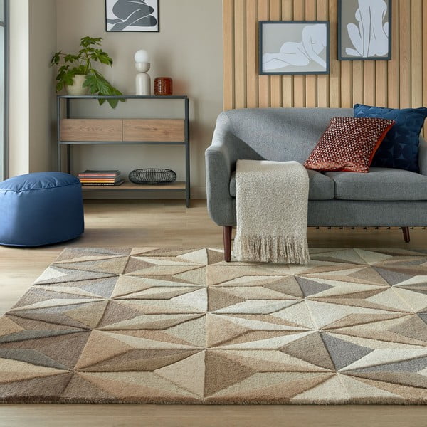 Beżowy wełniany dywan 160x230 cm Reverie – Flair Rugs-image-1