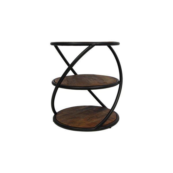 Stolik z drewna mangowca HSM collection Tower, ø 43 cm-image-1