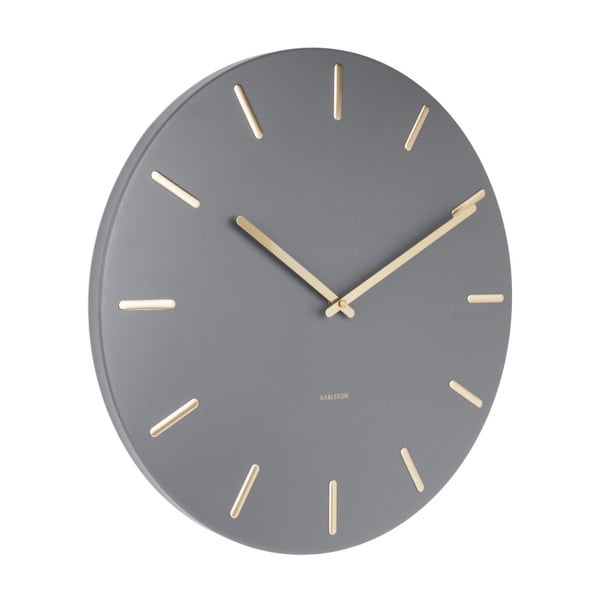 Szary zegar ścienny Karlsson Charm-image-2