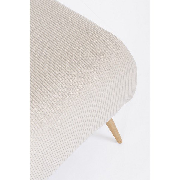 Biała tapicerowana ławka Olga – Bizzotto-image-1