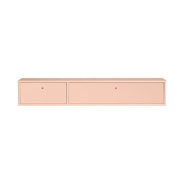 Jasnoróżowa szafka pod TV 136x22x32,5 cm Mistral – Hammel Furniture