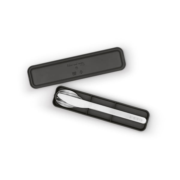 Sztućce podróżne ze stali nierdzewnej w kolorze srebra zestaw 3 szt. Make & Take – Brabantia-image-3