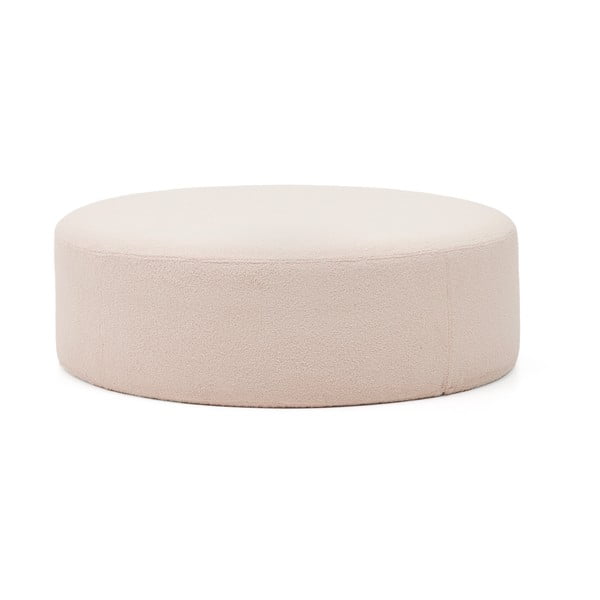 Jasnoróżowy puf z materiału bouclé Kaeli – Kave Home