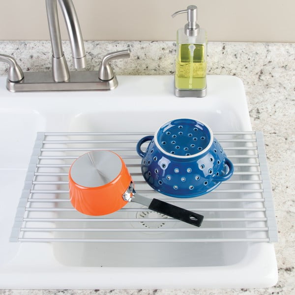 Srebrny aluminiowy ociekacz na zlew Metro – iDesign-image-3