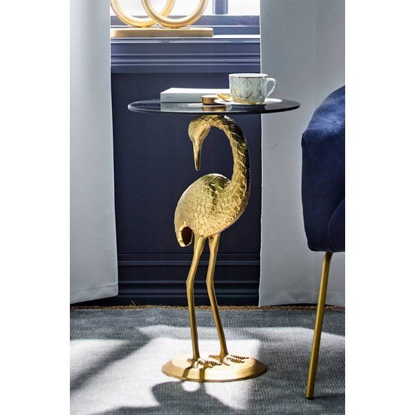 Okrągły stolik ze szklanym blatem ø 40 cm Galapagos – Jotex-image-3