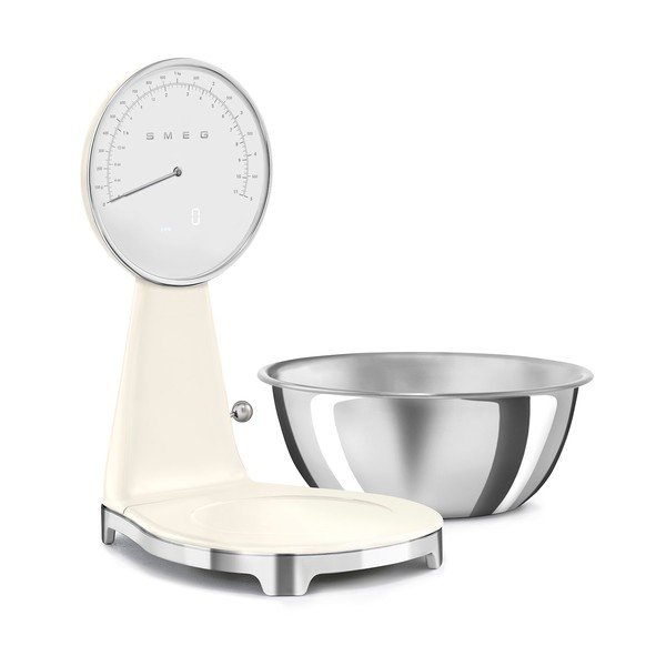 Kremowa plastikowa cyfrowa waga kuchenna – SMEG-image-3
