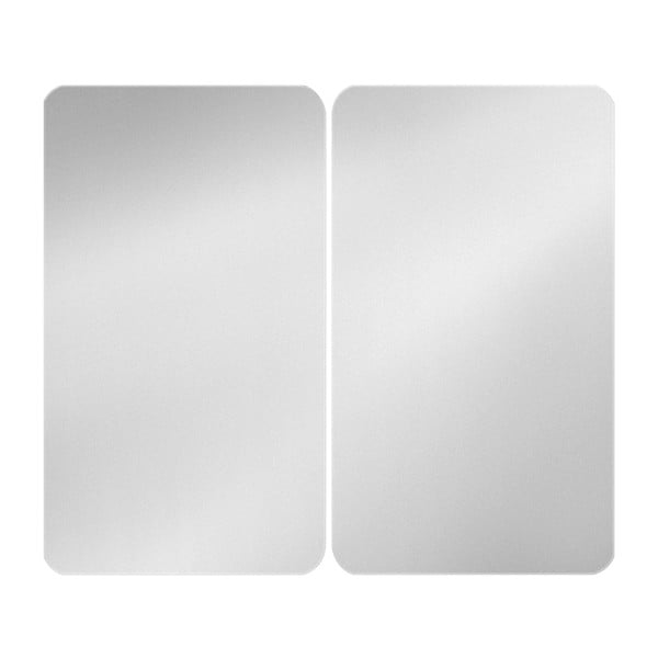 Zestaw 2 szklanych płyt ochronnych na kuchenkę Wenko Universal Silver