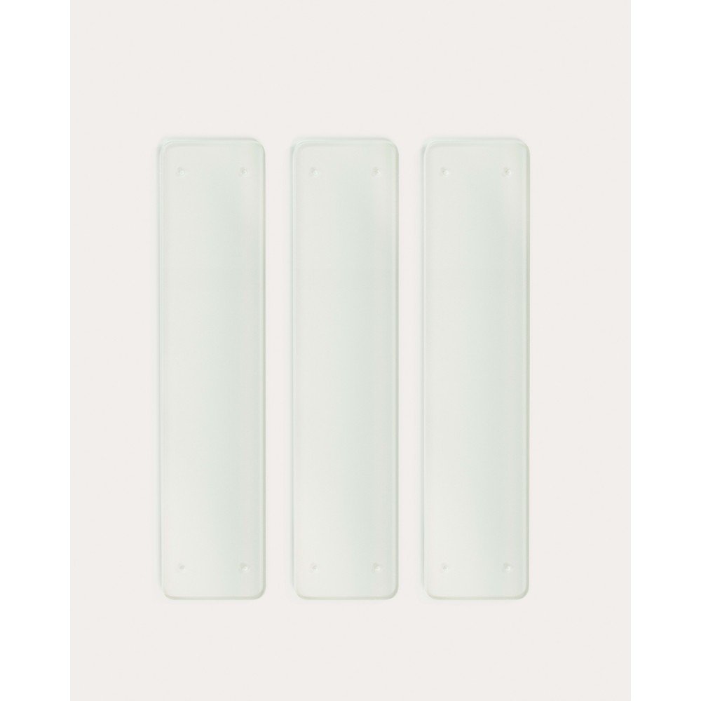 Szklany komponent – półka 3 szt. 110x1 cm Sitra – Kave Home (zdjęcie 6)