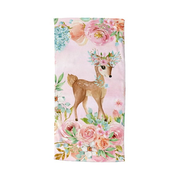 Różowy ręcznik plażowy 75x150 cm – Good Morning