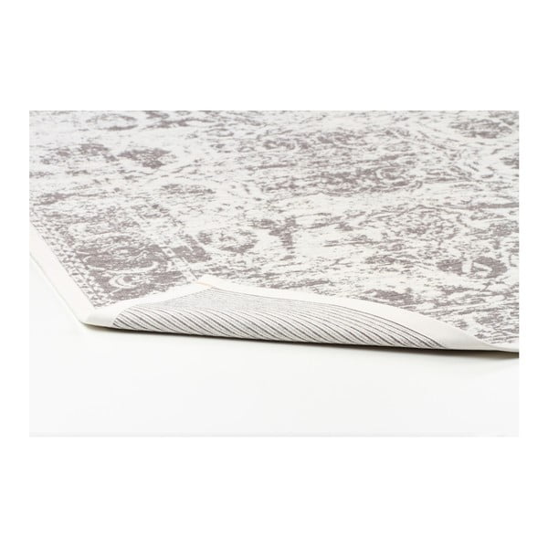 Biały dywan dwustronny we wzory Narma Palmse, 70x140 cm-image-1