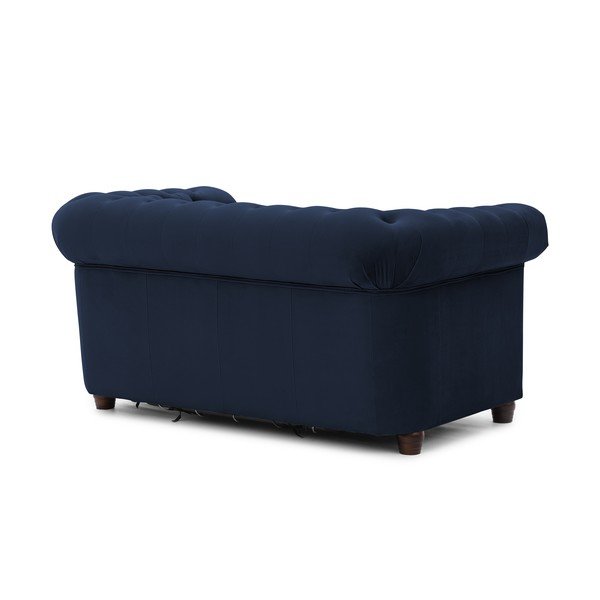 Niebieska aksamitna rozkładana sofa 148 cm York Blik – Ropez-image-3