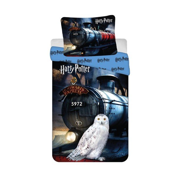 Bawełniana pościel dziecięca jednoosobowa 140x200 cm Harry Potter "Hogwarts Express" – Jerry Fabrics
