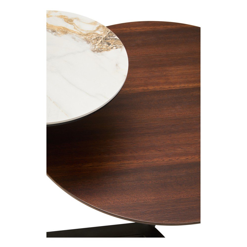 Brązowy okrągły stolik z litego drewna eukaliptusowego 55x67 cm Imperia – Premier Housewares (zdjęcie 8)