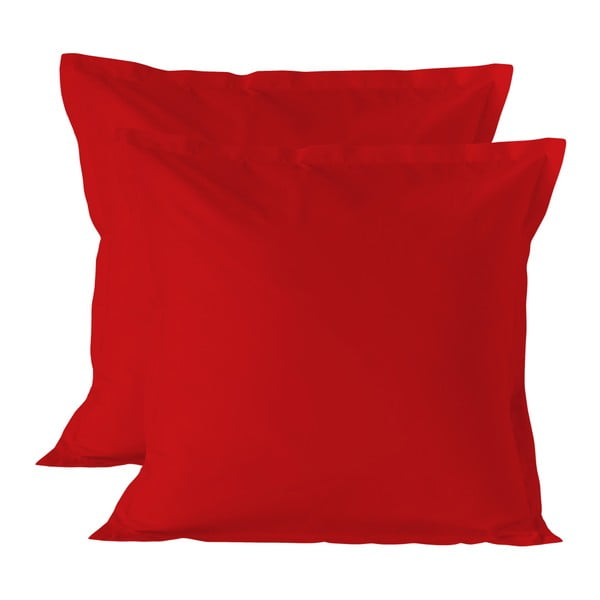 Zestaw 2 czerwonych poszewek na poduszki HF Living Basic, 60x60 cm