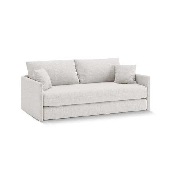 Beżowa rozkładana sofa z tkaniny szenilowej 209 cm Shannon – Cosmopolitan Design-image-1