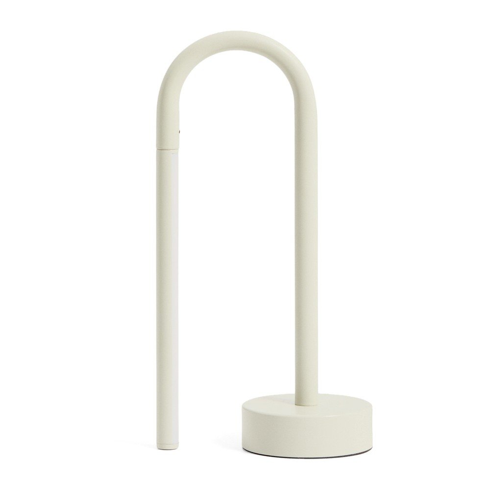 Metalowa lampa stołowa LED w kolorze kości słoniowej (wysokość 30 cm) Bow – Kave Home