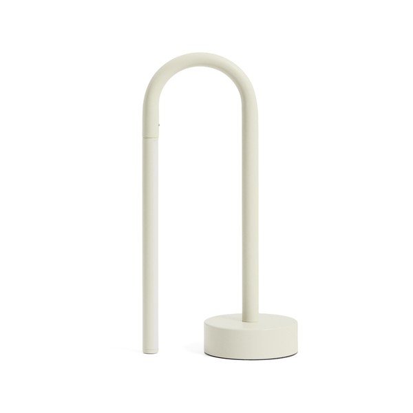 Metalowa lampa stołowa LED w kolorze kości słoniowej (wysokość 30 cm) Bow – Kave Home