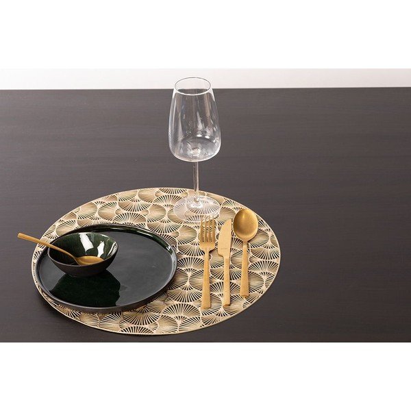 Mata stołowa w kolorze złota Tiseco Home Studio, ⌀ 38 cm-image-2