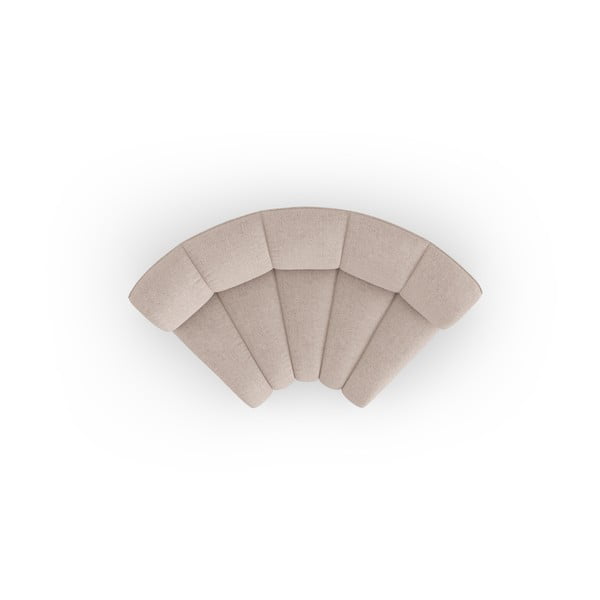 Beżowy moduł sofy z tkaniny szenilowej (strona zmienna) Lupine – Micadoni -image-2